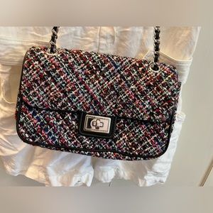 Karl Lagerfeld crossbody tweed bag purse